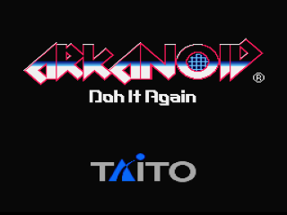 Arkanoid: Doh It Again title screen for Super Famicom